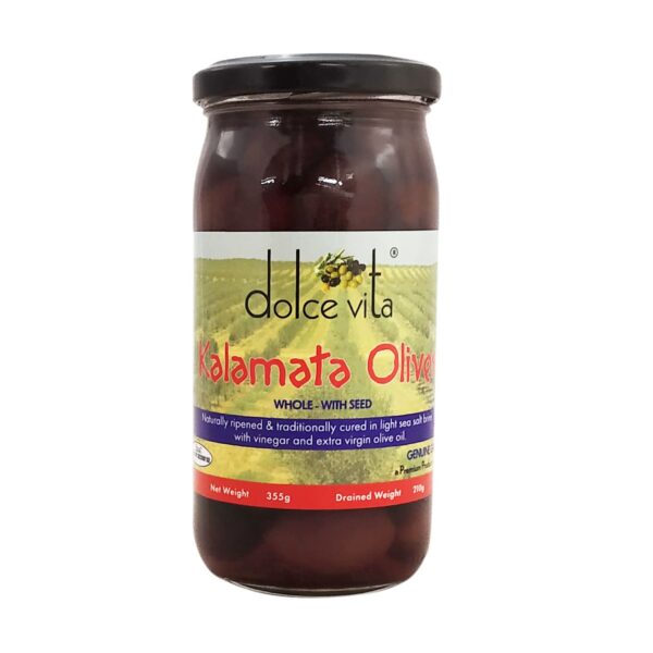 Dolce Vita Whole Kalamata Olives in Brine 210g