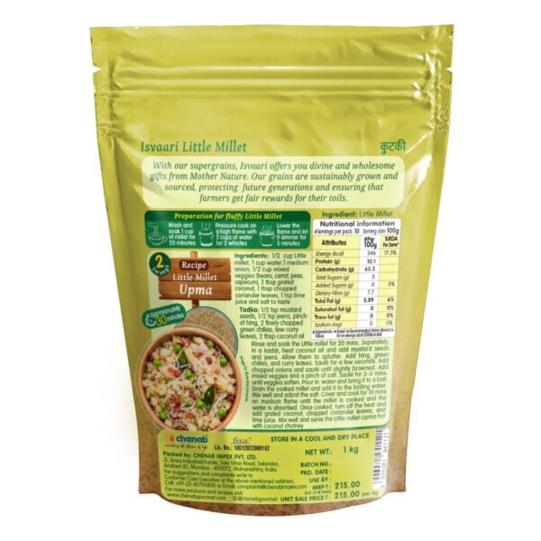 isvaari-little-millet-1kg-back