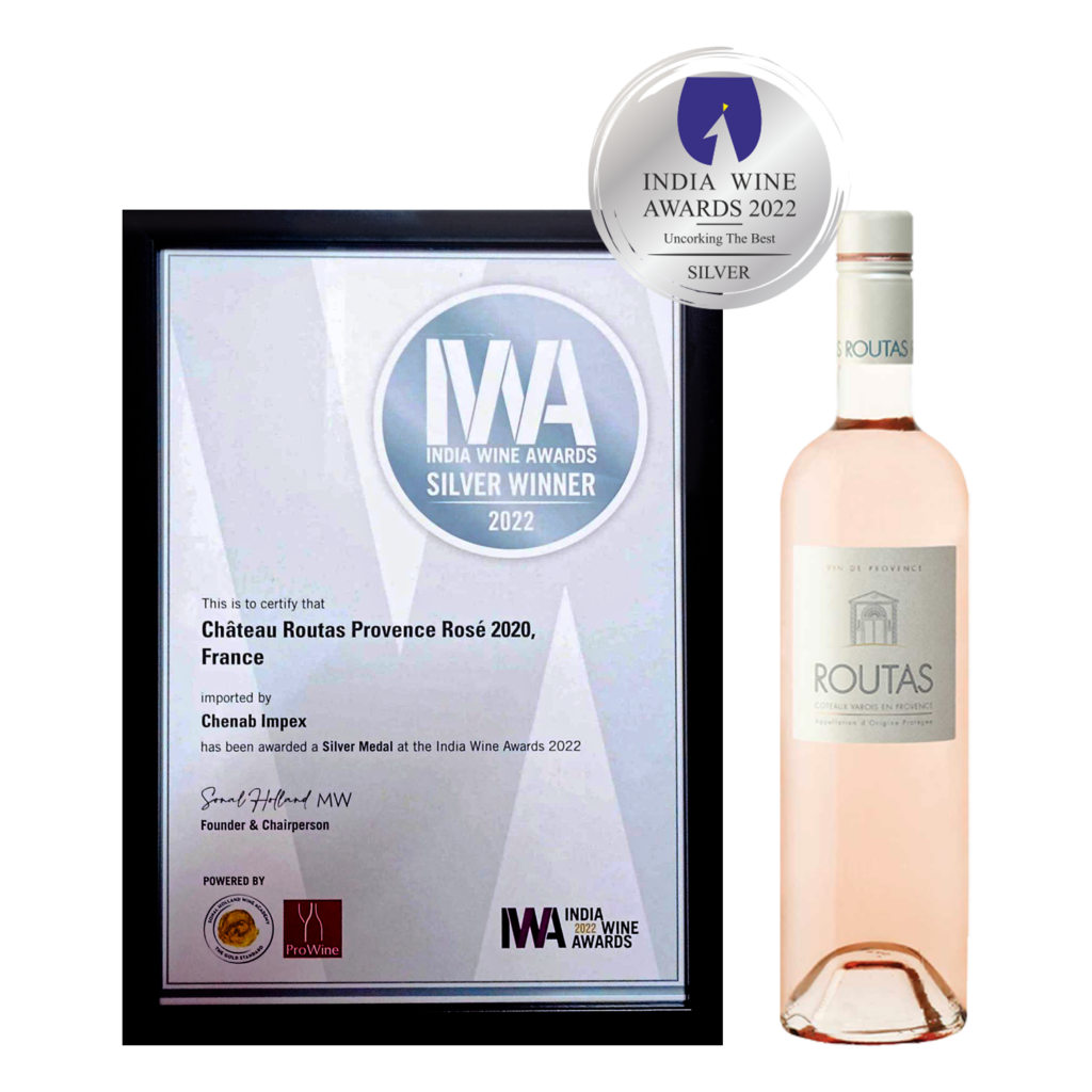 India-Wine-Award-silver-2022-routas-provence-rose