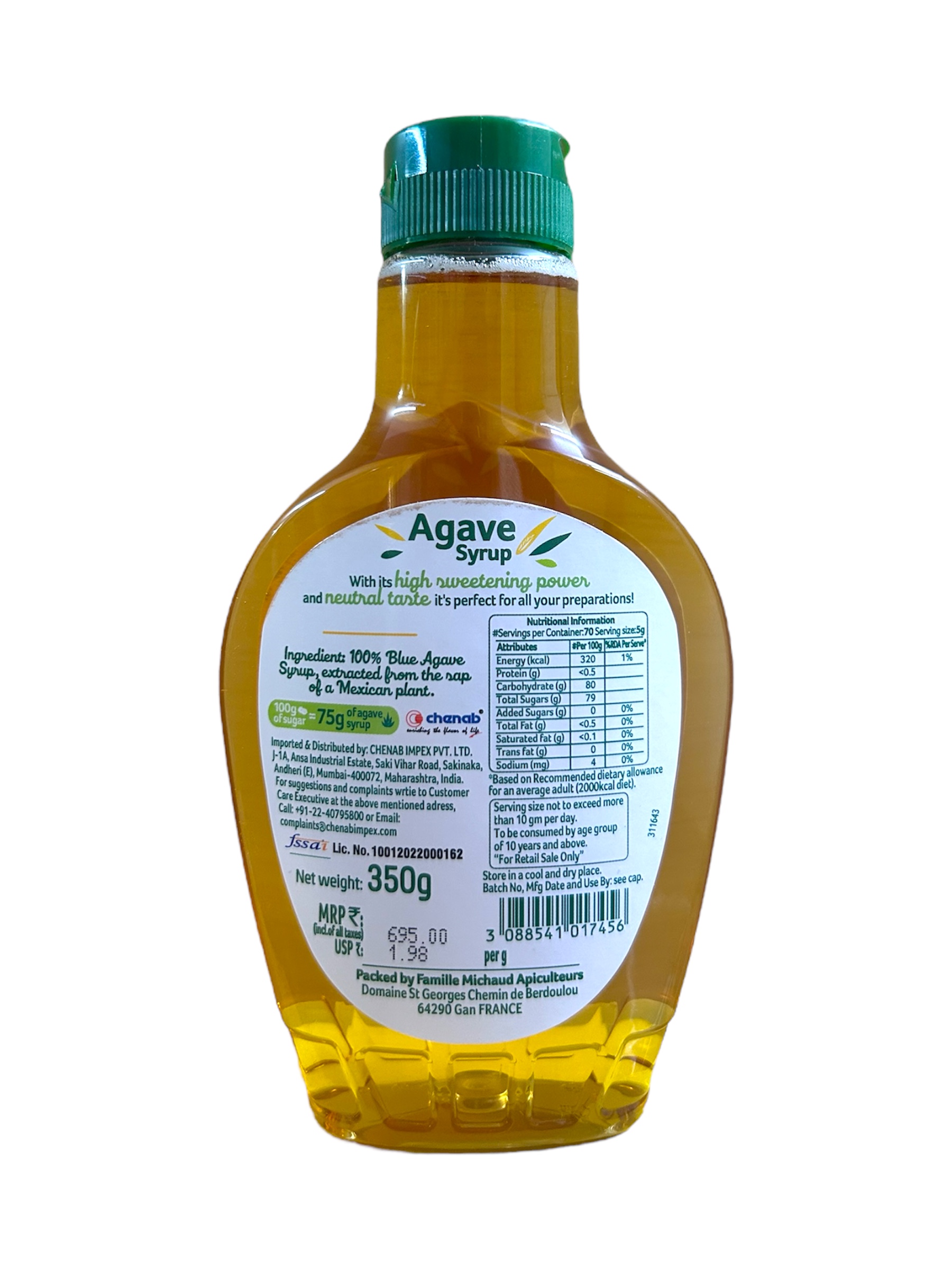 Sunny Via Agave Syrup from Mexico, 350g